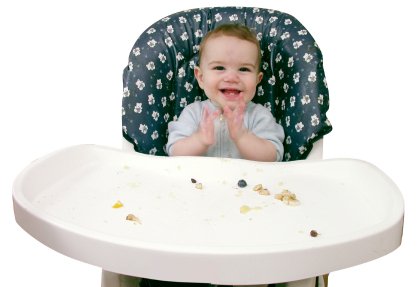baby in a highchair